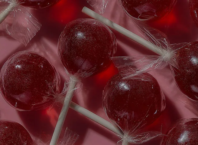 Red lollipops
