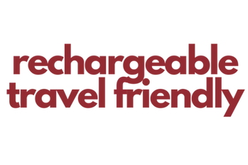 rechargeable, travel friendly